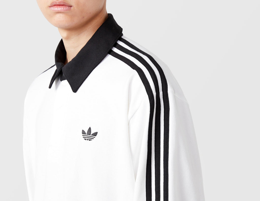 adidas Originals 3-Stripes Rugby Long Sleeve Polo Shirt