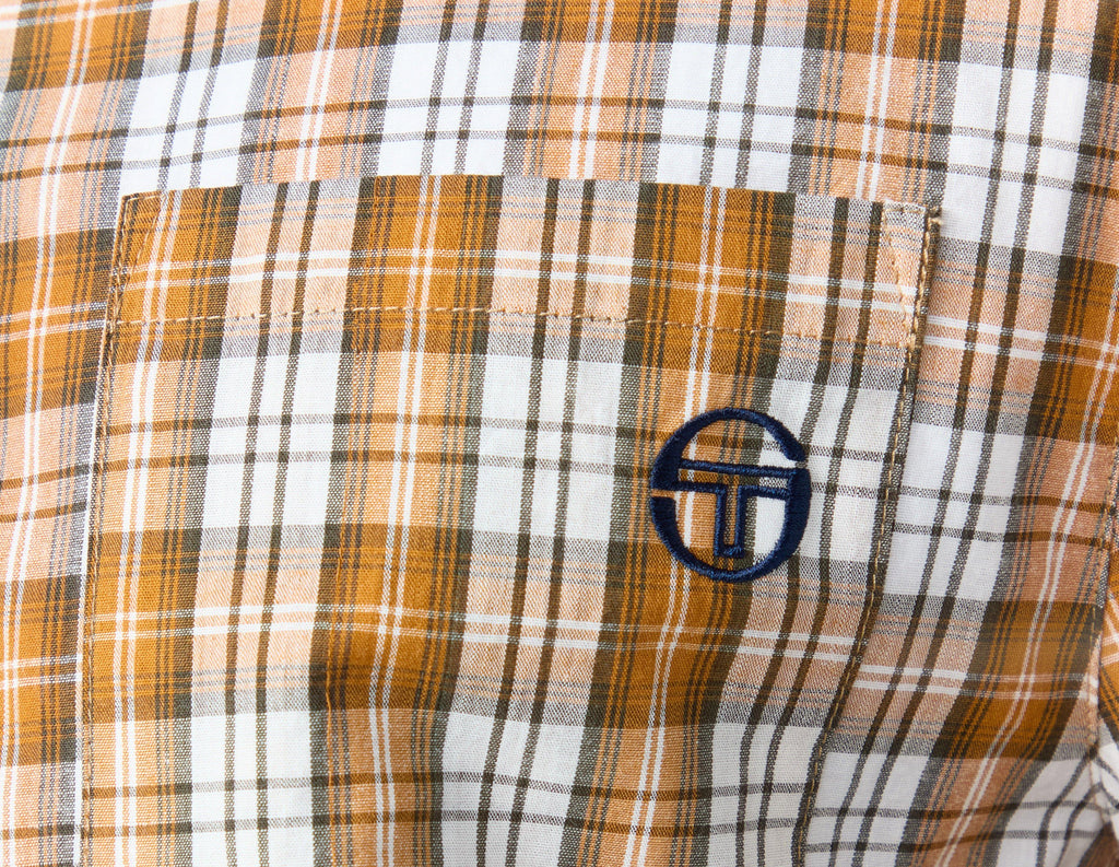 Sergio Tacchini Ben Short Sleeve Shirt Brown – size? Ireland