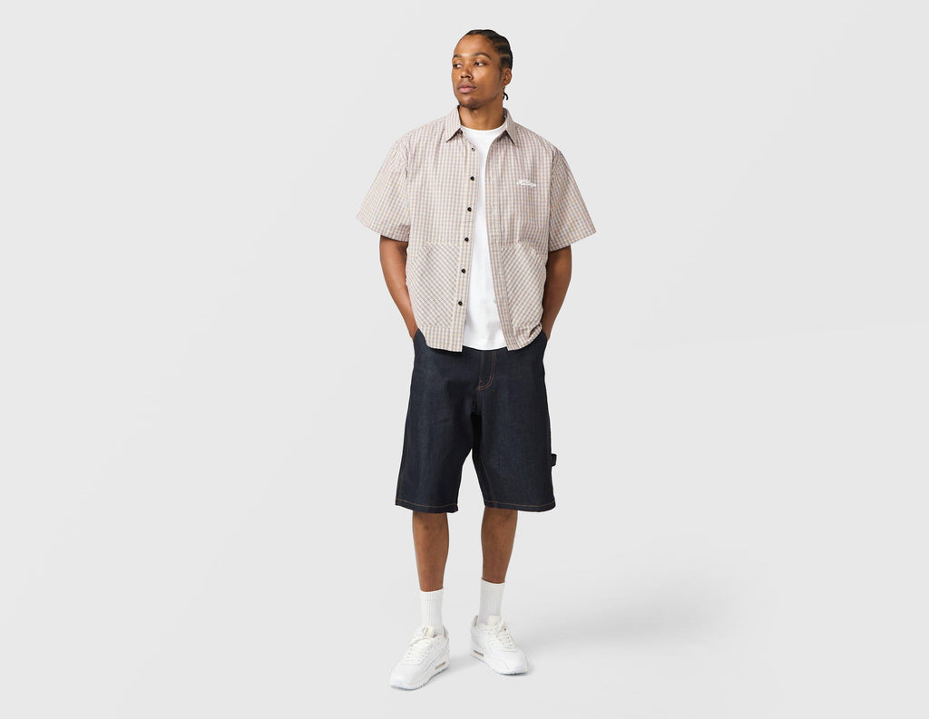 XLARGE Check Short Sleeve Shirt Beige – size? Ireland