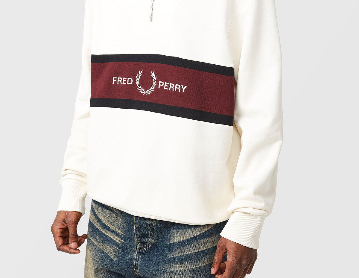 Fred Perry Embroidered Panel 1/2 Zip Sweatshirt