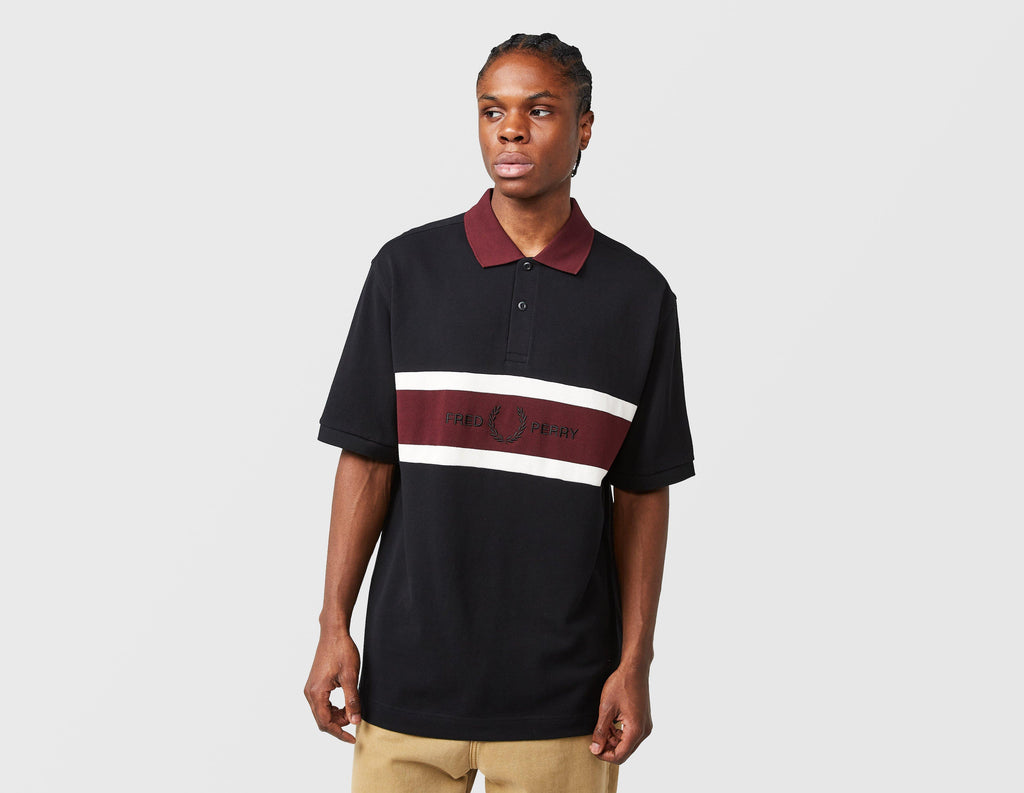 Fred Perry Embroidered Panel Polo Navy – size? Ireland