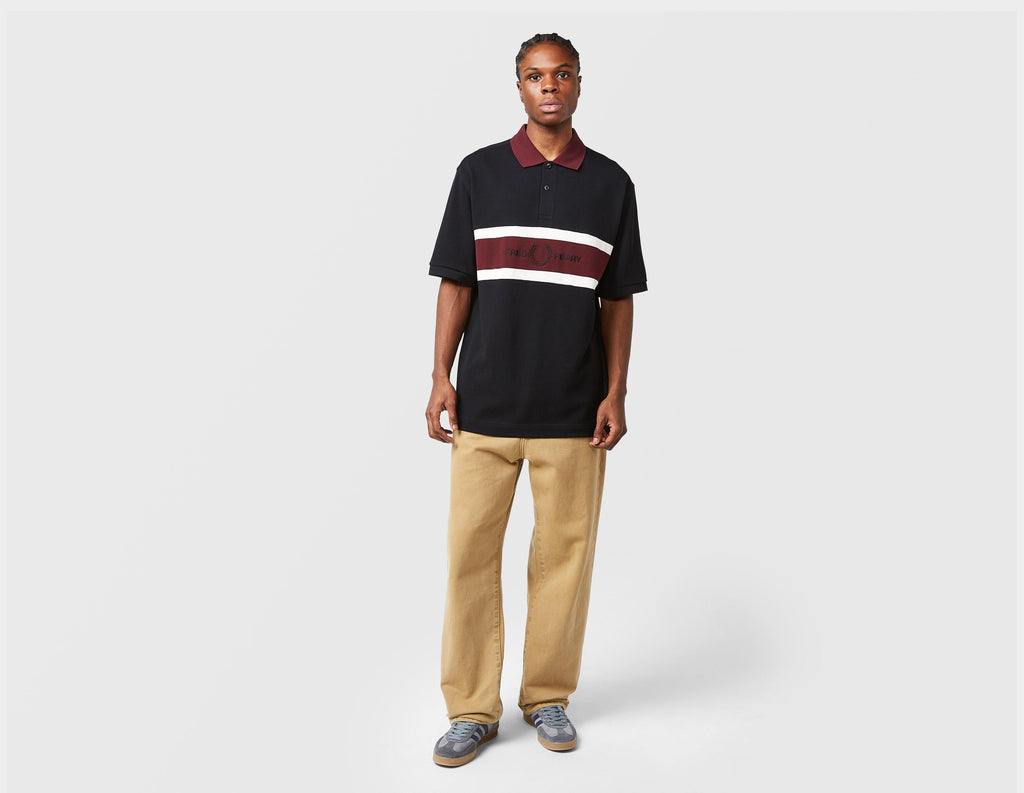Fred Perry Embroidered Panel Polo Navy – size? Ireland