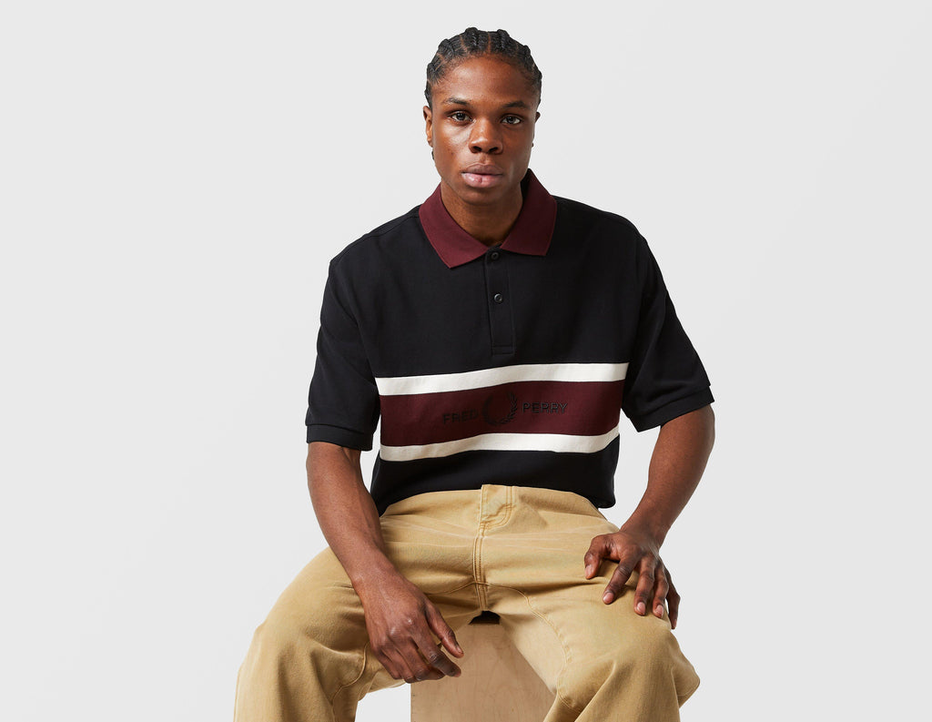 Fred Perry Embroidered Panel Polo Navy – size? Ireland